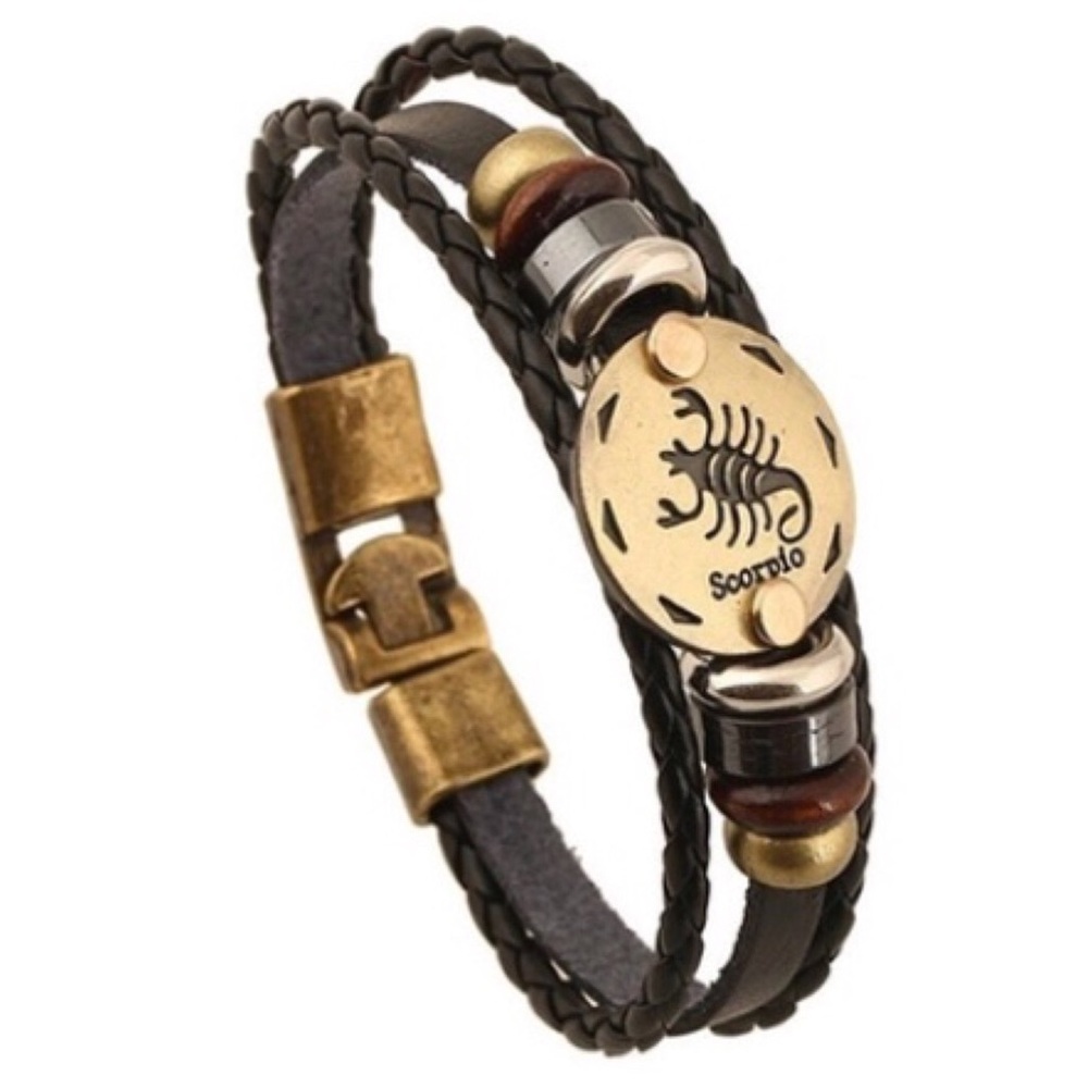 Constellation Multi-level Leather Charm Bracelet
